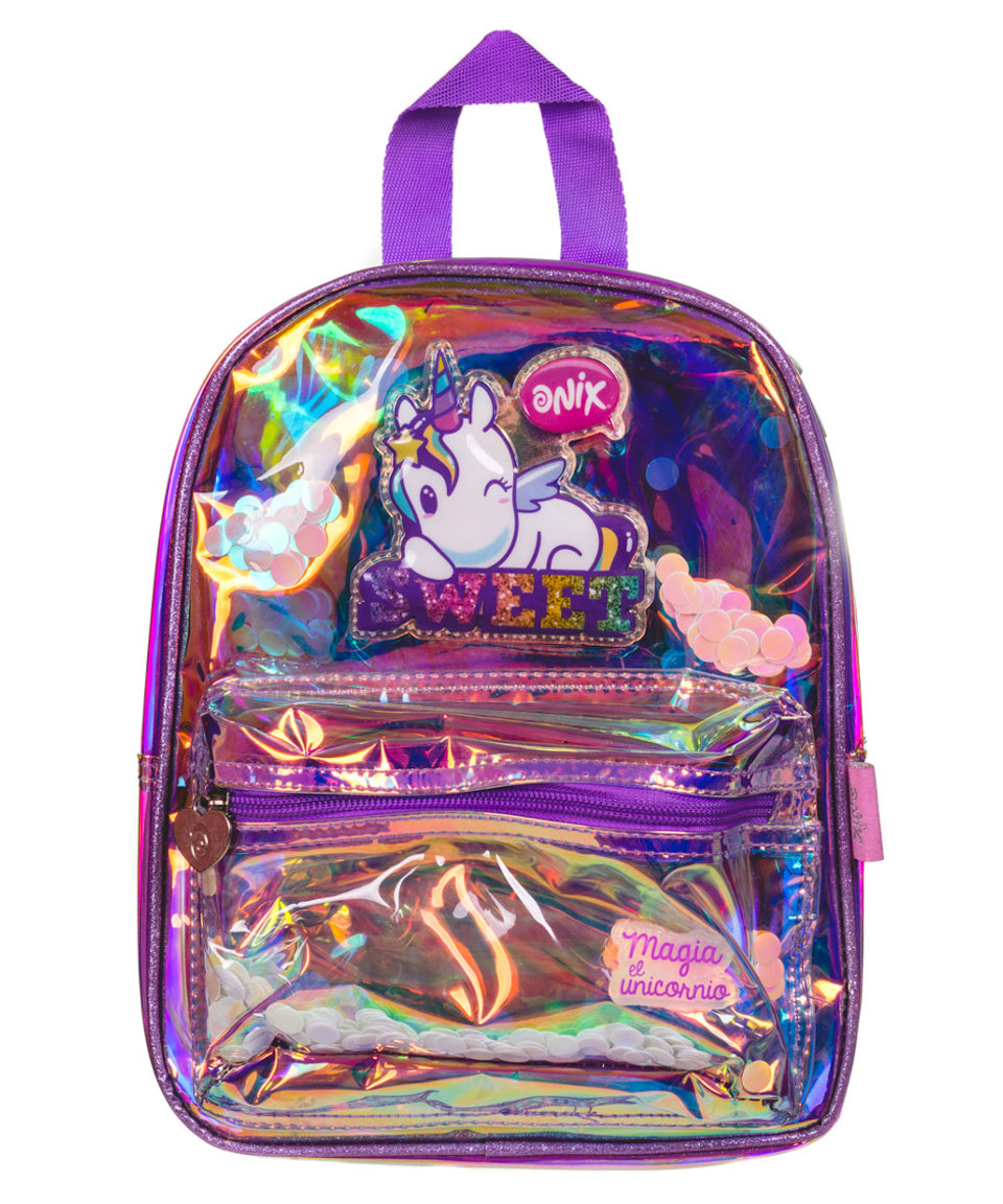 Mochilita iridiscente de unicornio Onix Pink Shop