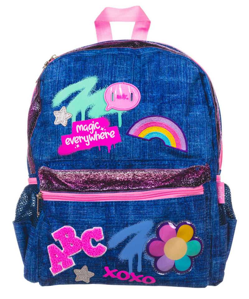 Mochila Mezclilla con parches
