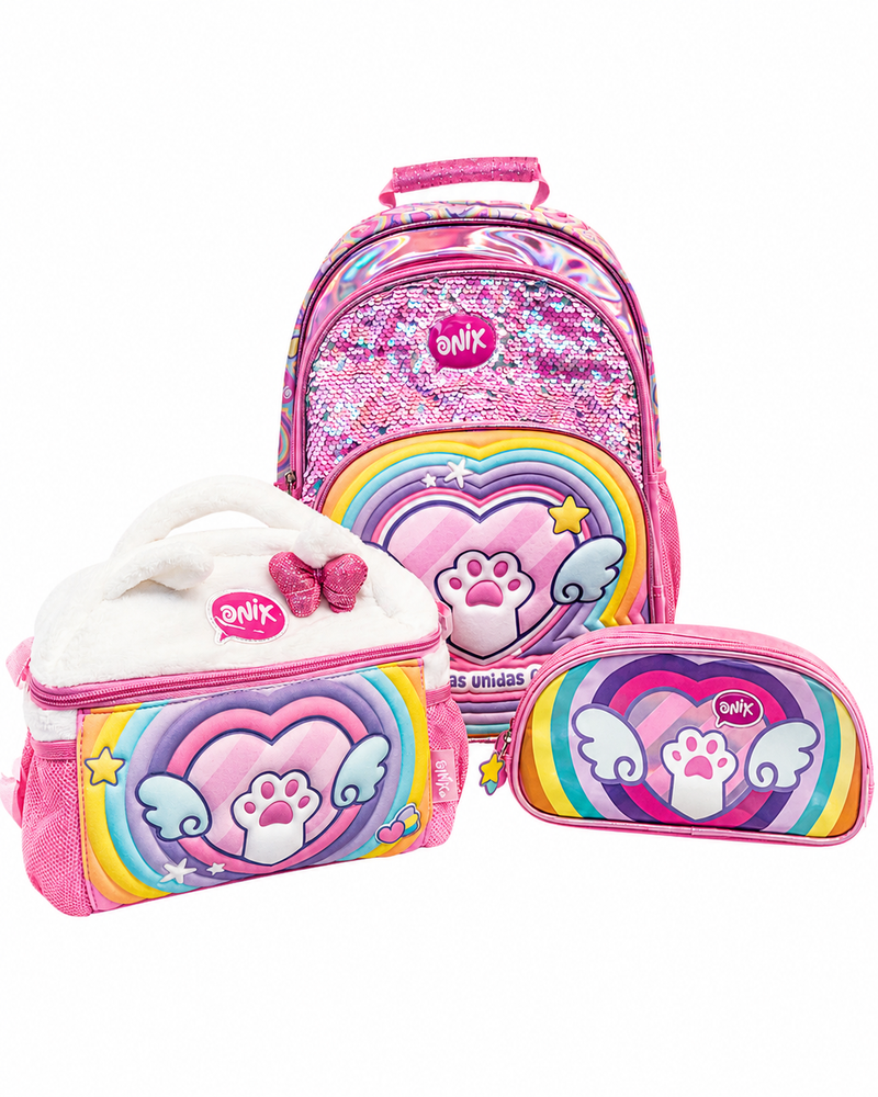 Kit Escolar Patitas Unidas 3 piezas