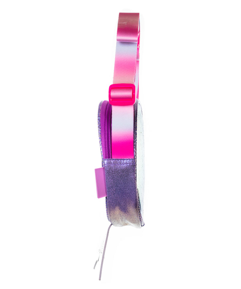 Crossbody Cloe cola de sirena iridiscente lila