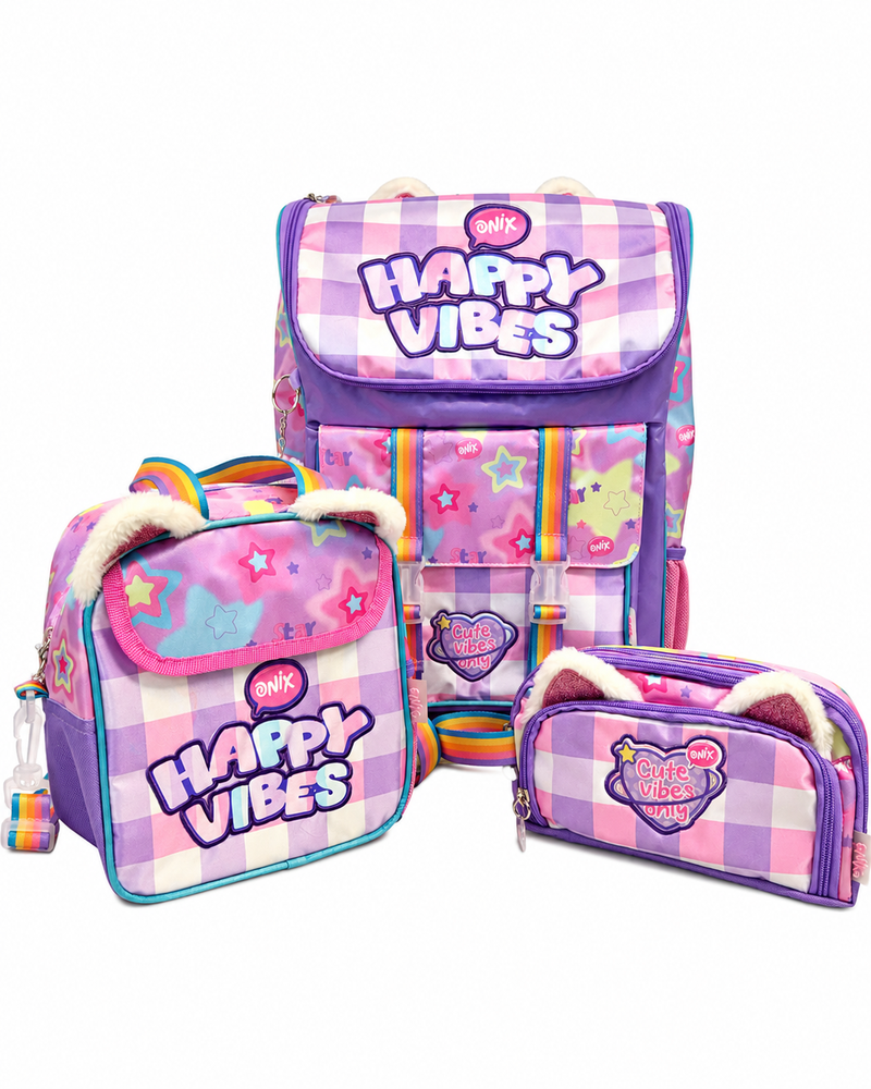 Kit Escolar Happy Vibes 3 piezas
