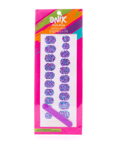 Stickers de Glitter para Uñas + Lima