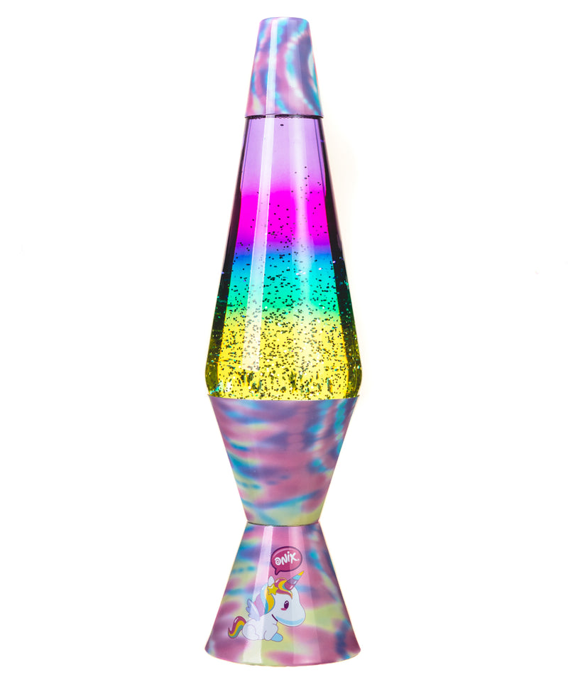 Lampara con Glitter Tie-dye "Magia el Unicornio"