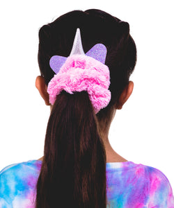 Scrunchie de Unicornio de Peluche Rosa Onix