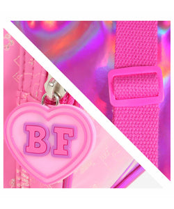 Mochila Onix + Cloe Estampado Glitter Rosa