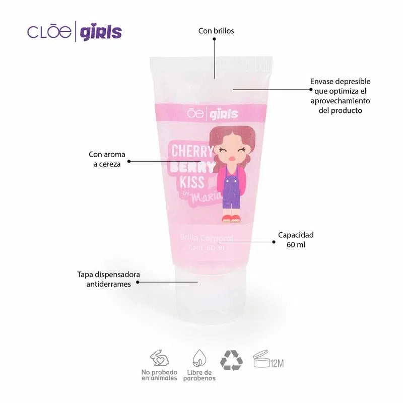 Brillo Corporal María Aroma Cereza 60 Ml.